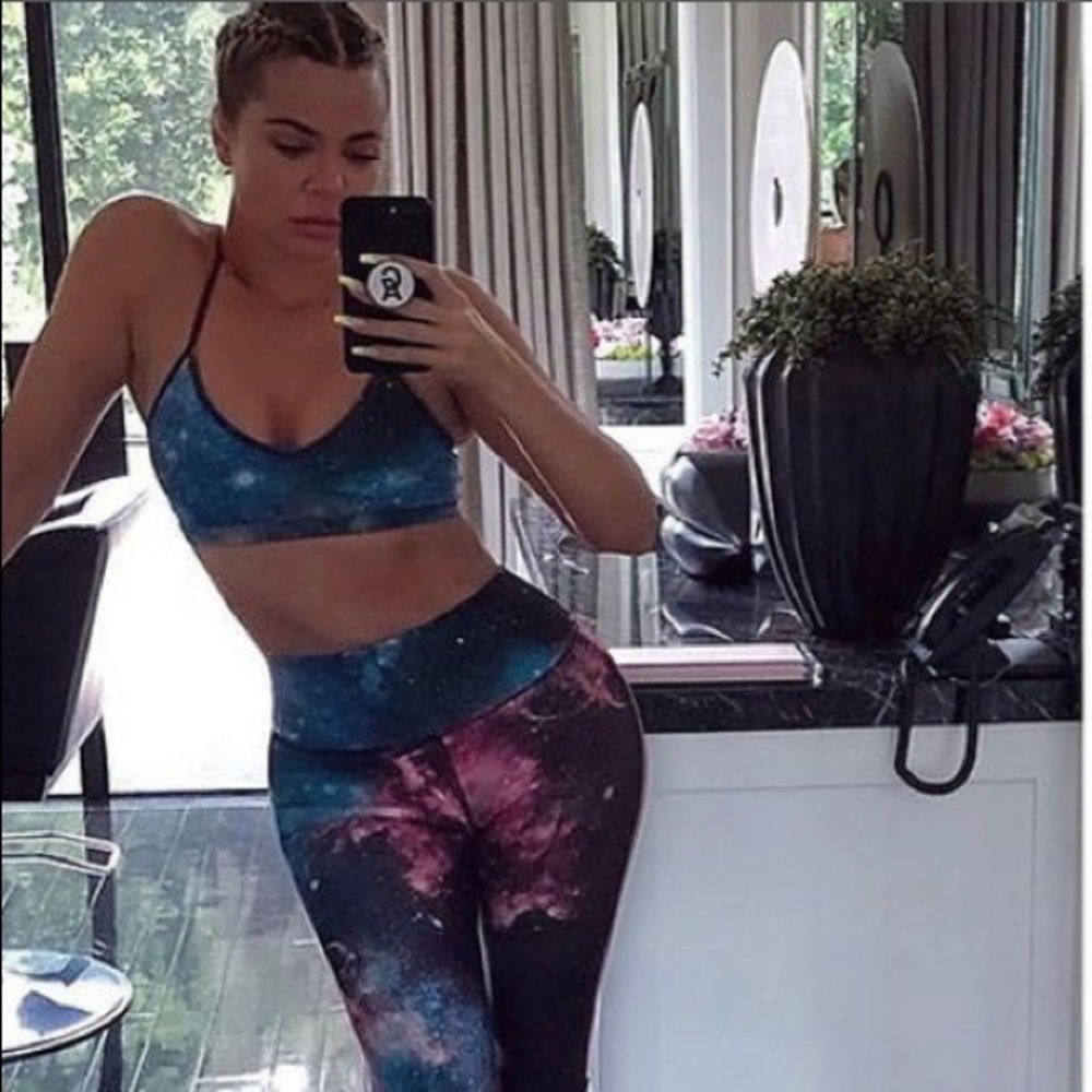 Good American galaxy print sports bra nwt